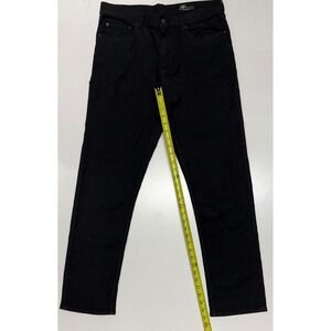 Faherty Brand Mens 5-Pocket Pants Black Straight Leg Cotton Blend W34 L32